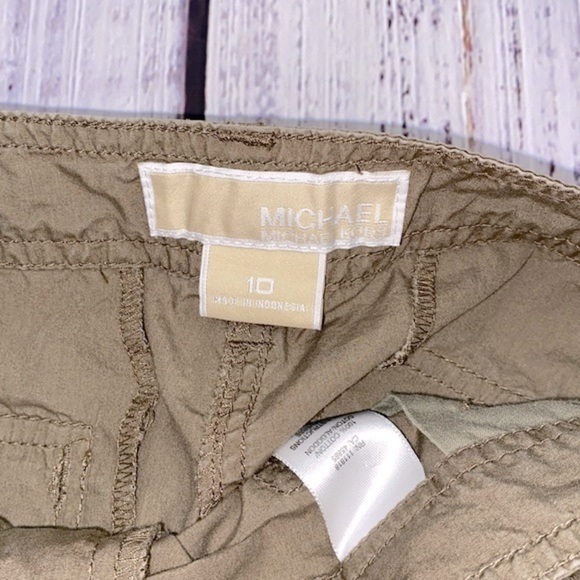 Michael Kors olive green wide leg cargo pants size 10 - Picture 4 of 9